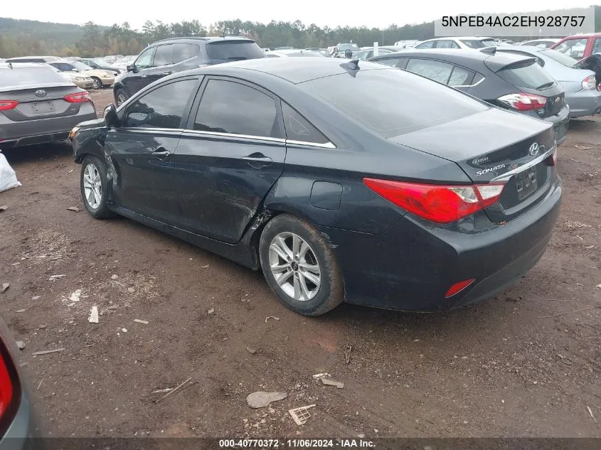 2014 Hyundai Sonata Gls VIN: 5NPEB4AC2EH928757 Lot: 40770372