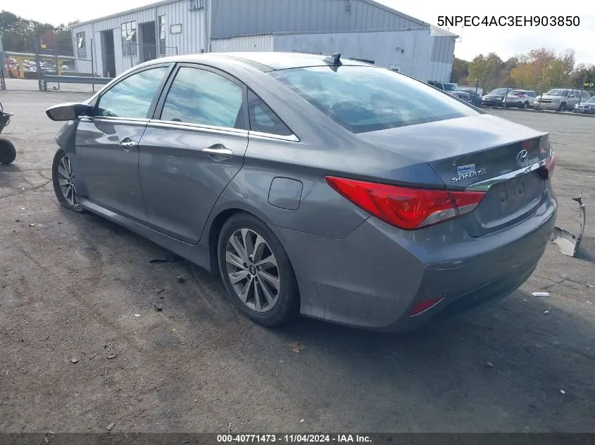 2014 Hyundai Sonata Limited VIN: 5NPEC4AC3EH903850 Lot: 40771473