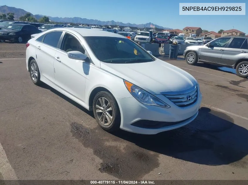 2014 Hyundai Sonata Gls VIN: 5NPEB4AC9EH929825 Lot: 40779115