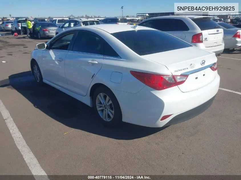 2014 Hyundai Sonata Gls VIN: 5NPEB4AC9EH929825 Lot: 40779115