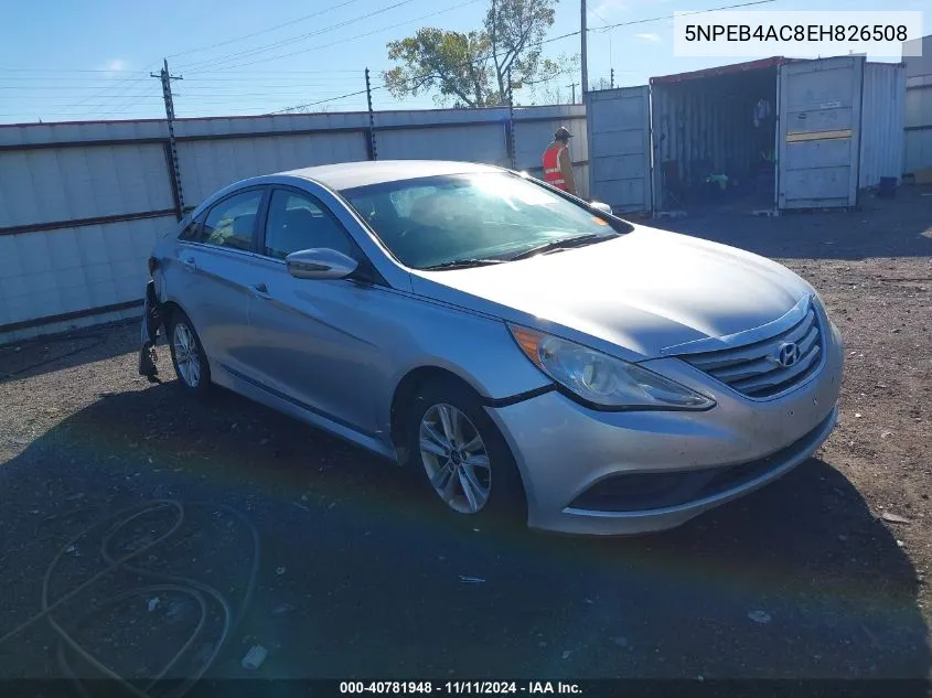 2014 Hyundai Sonata Gls VIN: 5NPEB4AC8EH826508 Lot: 40781948