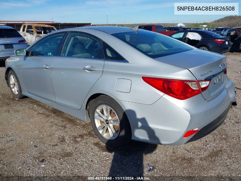 2014 Hyundai Sonata Gls VIN: 5NPEB4AC8EH826508 Lot: 40781948