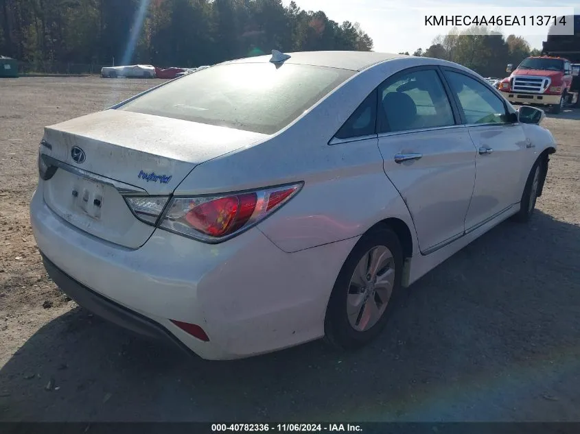 2014 Hyundai Sonata Hybrid VIN: KMHEC4A46EA113714 Lot: 40782336