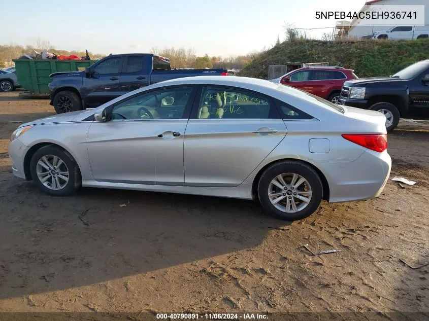 2014 Hyundai Sonata Gls VIN: 5NPEB4AC5EH936741 Lot: 40790891