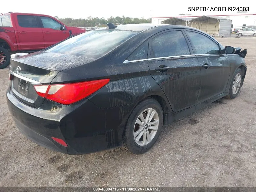 2014 Hyundai Sonata Gls VIN: 5NPEB4AC8EH924003 Lot: 40804716