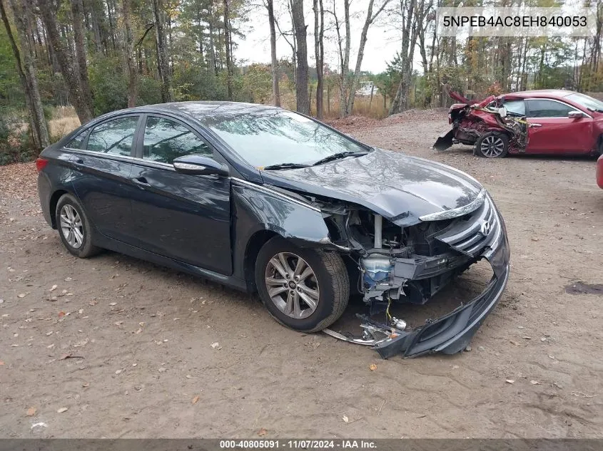 2014 Hyundai Sonata Gls VIN: 5NPEB4AC8EH840053 Lot: 40805091