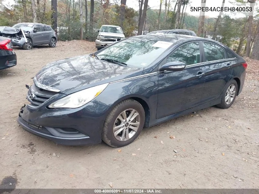 2014 Hyundai Sonata Gls VIN: 5NPEB4AC8EH840053 Lot: 40805091