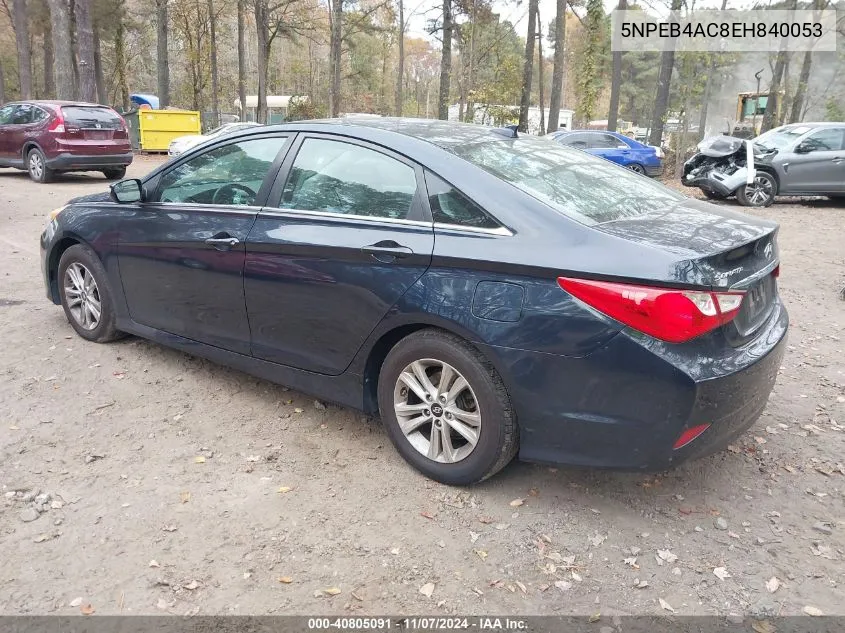 2014 Hyundai Sonata Gls VIN: 5NPEB4AC8EH840053 Lot: 40805091