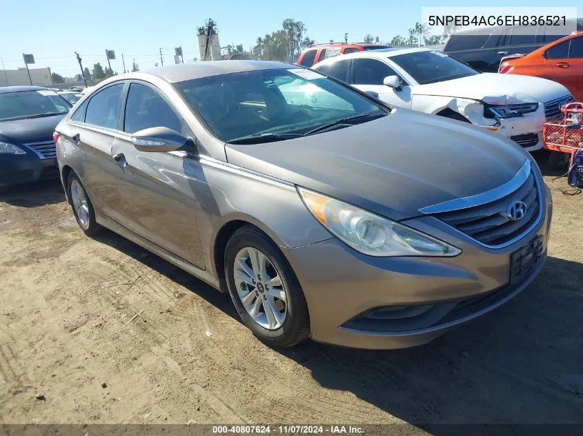 2014 Hyundai Sonata Gls VIN: 5NPEB4AC6EH836521 Lot: 40807624