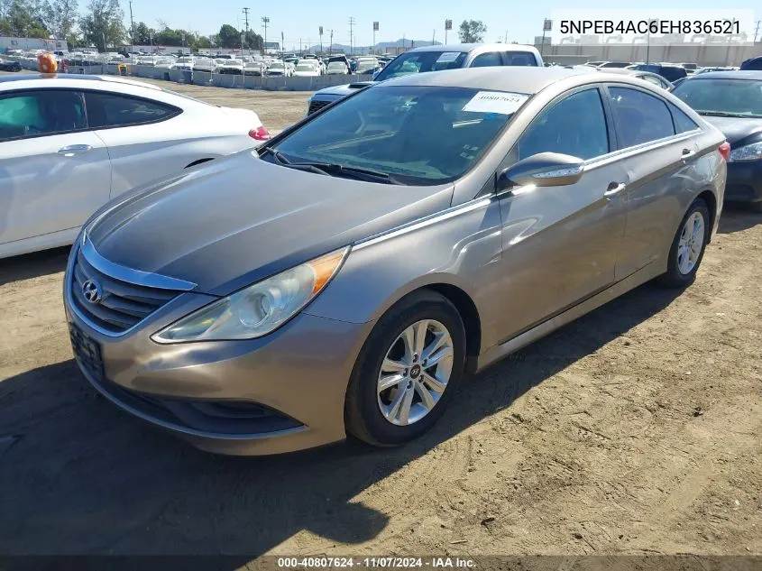 2014 Hyundai Sonata Gls VIN: 5NPEB4AC6EH836521 Lot: 40807624