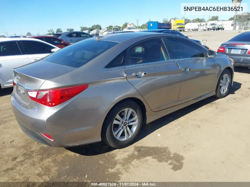 2014 Hyundai Sonata Gls VIN: 5NPEB4AC6EH836521 Lot: 40807624