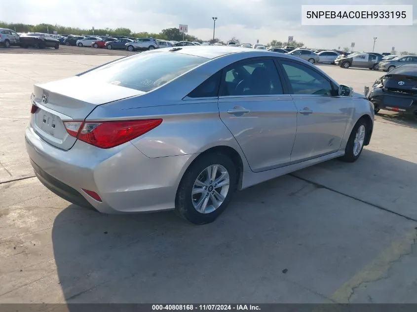 2014 Hyundai Sonata Gls VIN: 5NPEB4AC0EH933195 Lot: 40808168