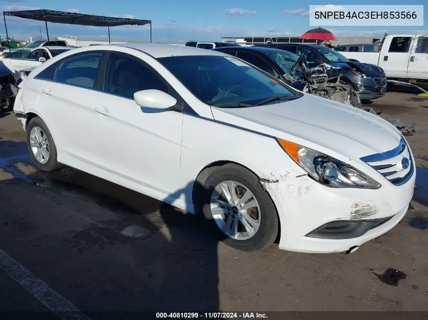 2014 Hyundai Sonata Gls VIN: 5NPEB4AC3EH853566 Lot: 40810299