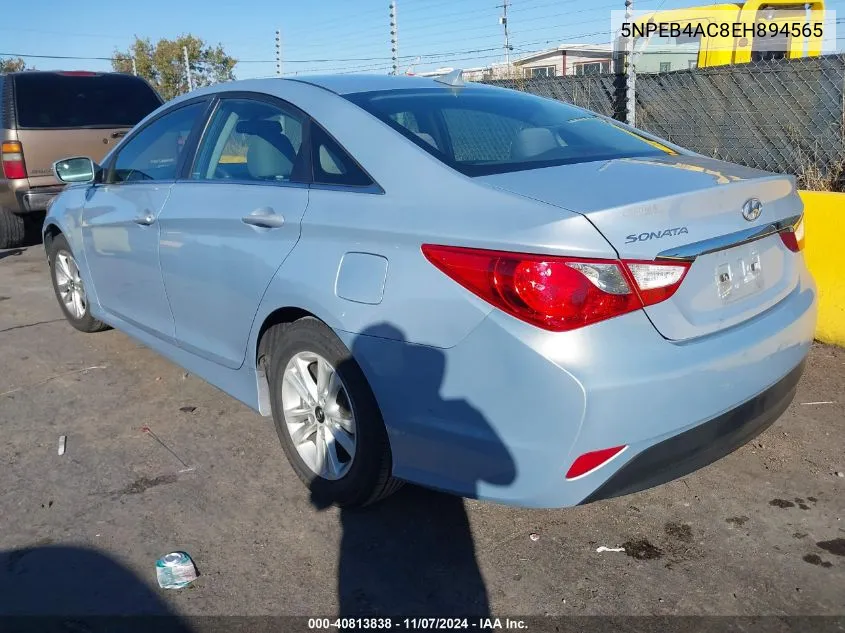 2014 Hyundai Sonata Gls VIN: 5NPEB4AC8EH894565 Lot: 40813838