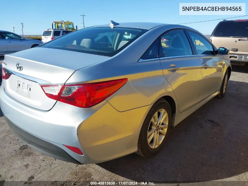 2014 Hyundai Sonata Gls VIN: 5NPEB4AC8EH894565 Lot: 40813838