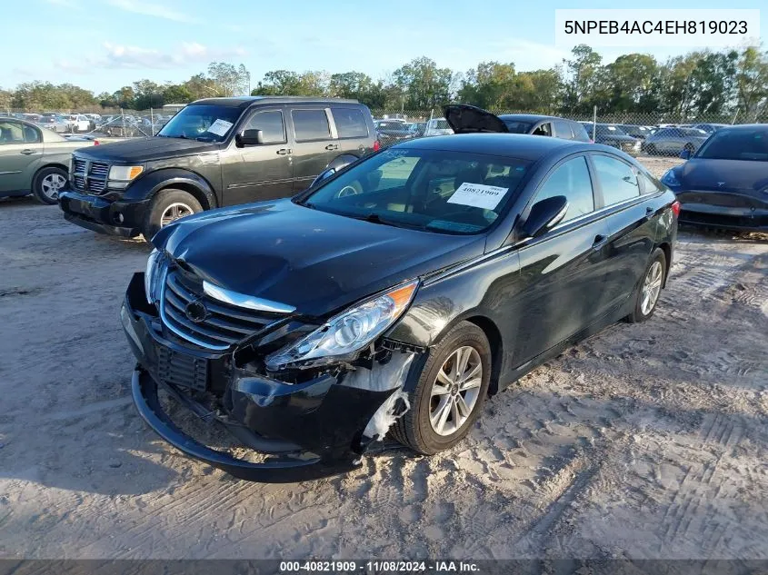 2014 Hyundai Sonata Gls VIN: 5NPEB4AC4EH819023 Lot: 40821909