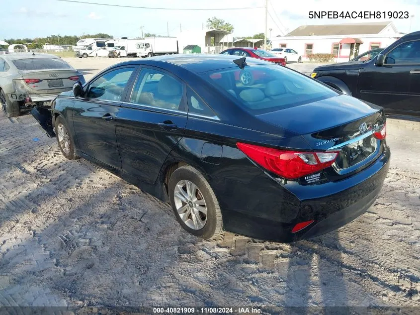 2014 Hyundai Sonata Gls VIN: 5NPEB4AC4EH819023 Lot: 40821909