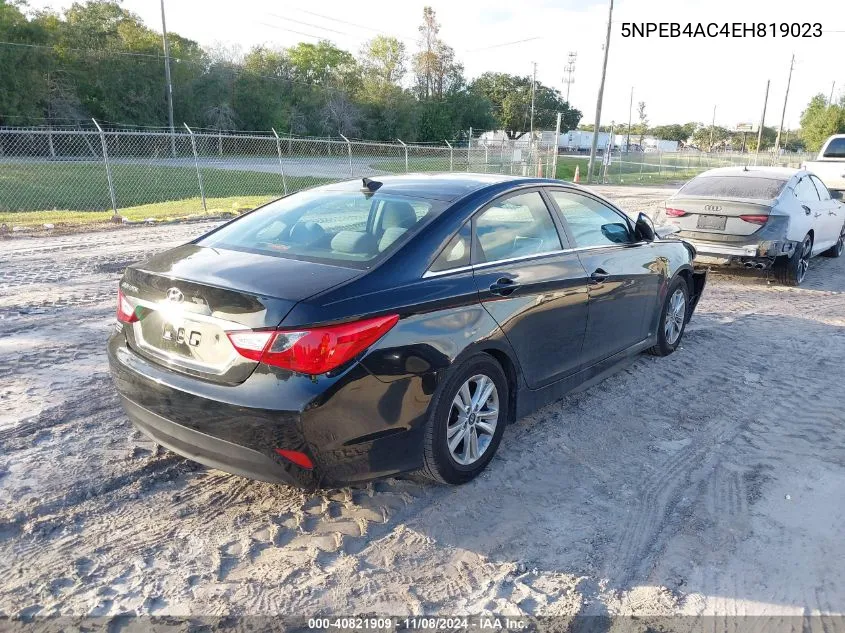 2014 Hyundai Sonata Gls VIN: 5NPEB4AC4EH819023 Lot: 40821909