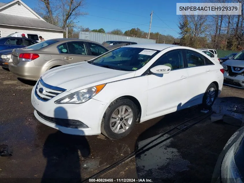 2014 Hyundai Sonata Gls VIN: 5NPEB4AC1EH929379 Lot: 40828455