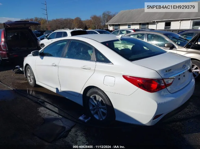 2014 Hyundai Sonata Gls VIN: 5NPEB4AC1EH929379 Lot: 40828455