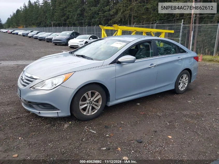 2014 Hyundai Sonata Gls VIN: 5NPEB4AC7EH862612 Lot: 40829892