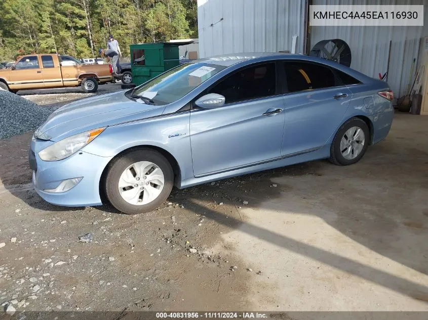 2014 Hyundai Sonata Hybrid VIN: KMHEC4A45EA116930 Lot: 40831956