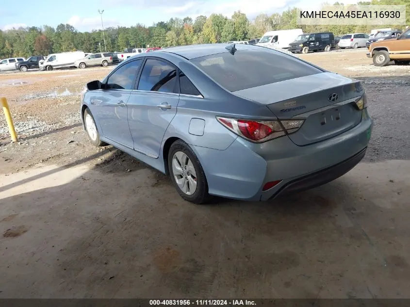 2014 Hyundai Sonata Hybrid VIN: KMHEC4A45EA116930 Lot: 40831956