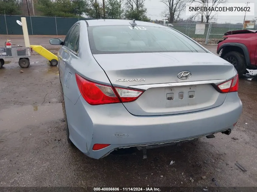 5NPEB4AC0EH870602 2014 Hyundai Sonata Gls