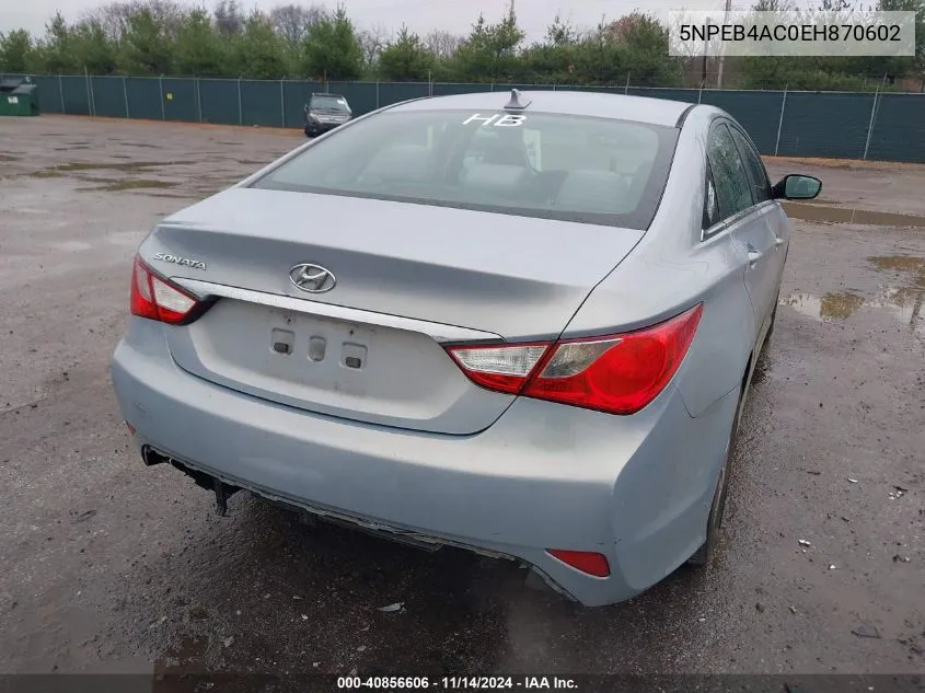 5NPEB4AC0EH870602 2014 Hyundai Sonata Gls