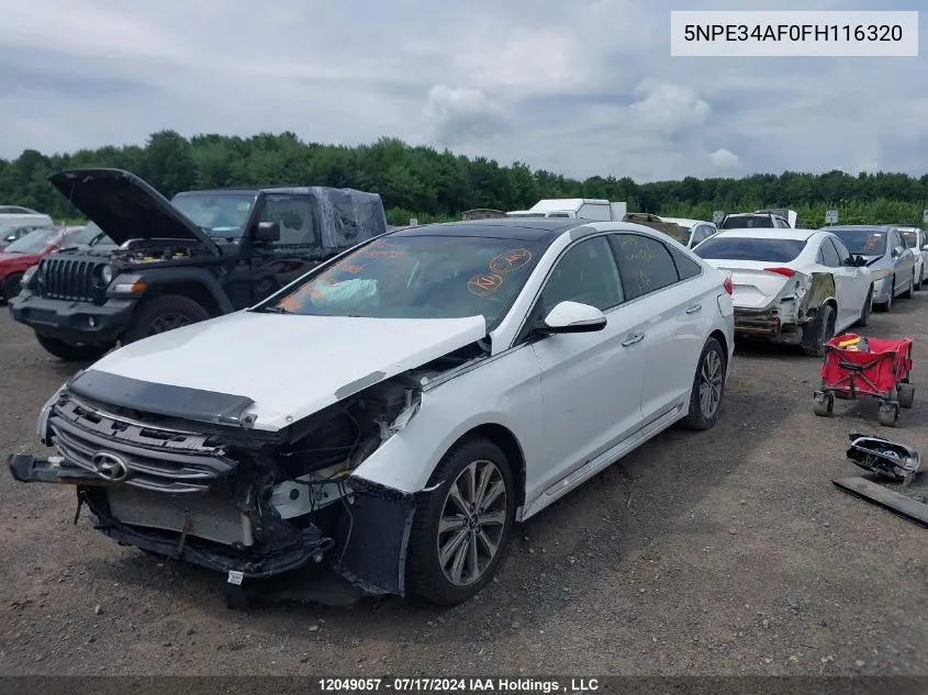 5NPE34AF0FH116320 2015 Hyundai Sonata