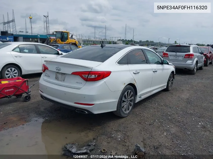 5NPE34AF0FH116320 2015 Hyundai Sonata