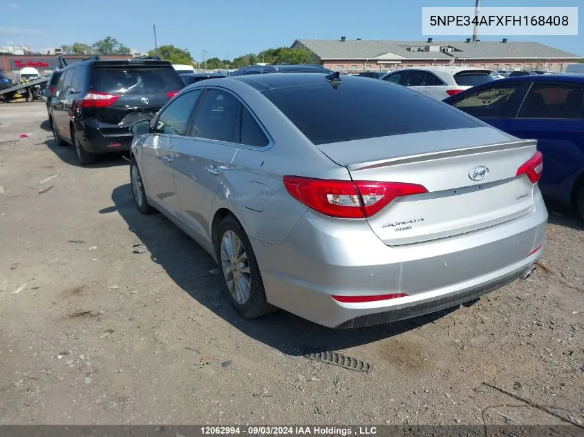 2015 Hyundai Sonata Sport/Limited VIN: 5NPE34AFXFH168408 Lot: 12062994