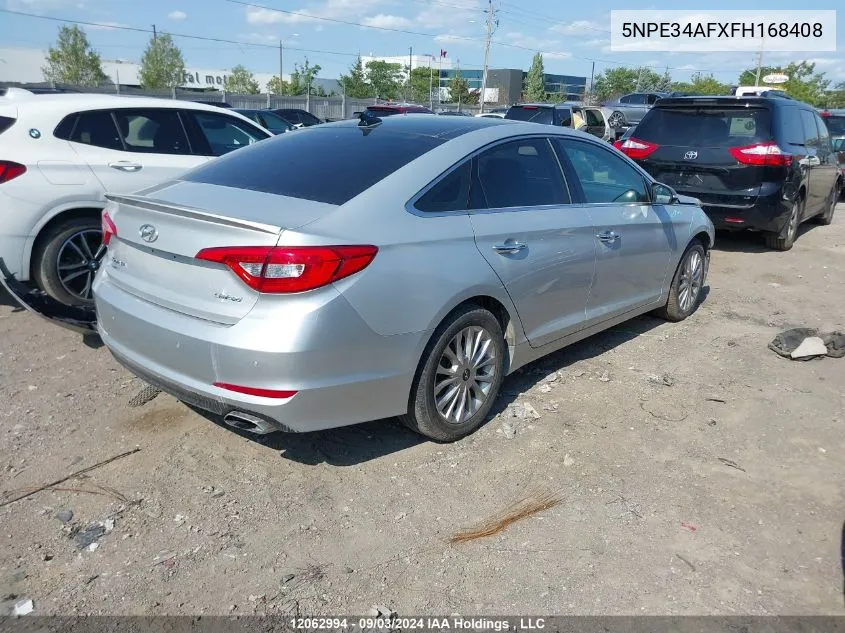 2015 Hyundai Sonata Sport/Limited VIN: 5NPE34AFXFH168408 Lot: 12062994