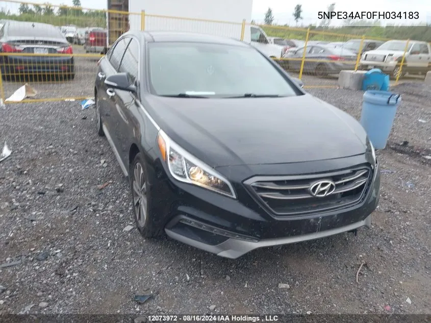 2015 Hyundai Sonata Sport Tech VIN: 5NPE34AF0FH034183 Lot: 12073972