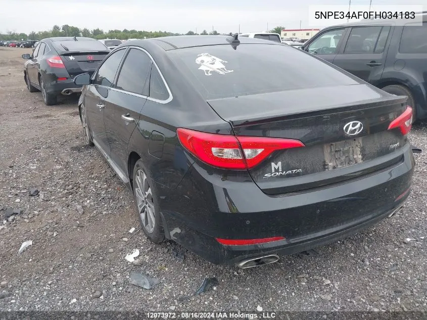 2015 Hyundai Sonata Sport Tech VIN: 5NPE34AF0FH034183 Lot: 12073972