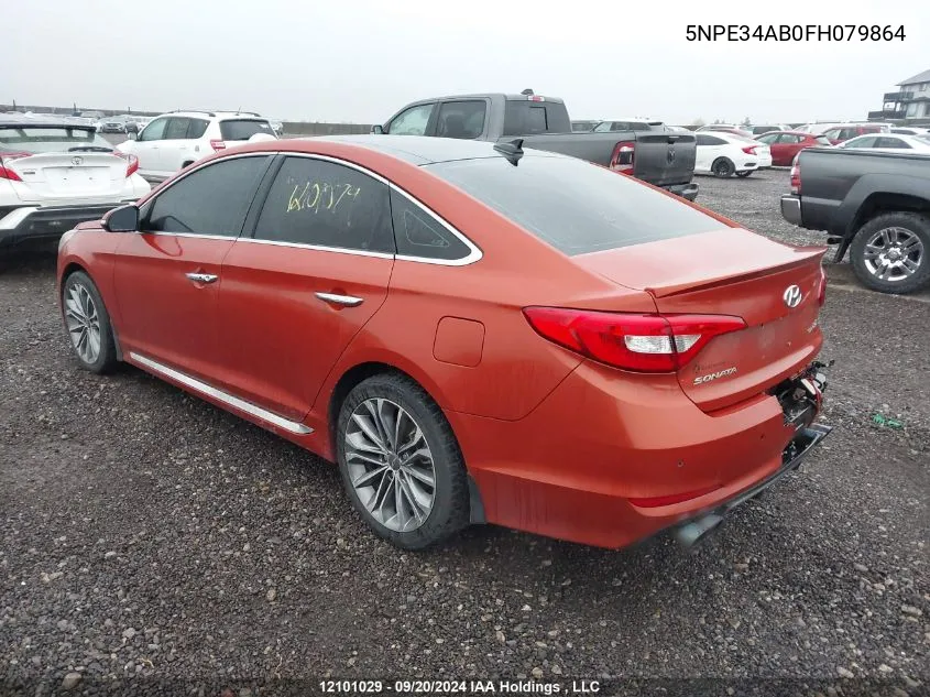 2015 Hyundai Sonata 2.0T Ultimate VIN: 5NPE34AB0FH079864 Lot: 12101029