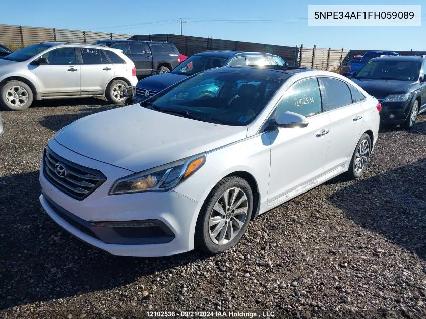 2015 Hyundai Sonata Sport VIN: 5NPE34AF1FH059089 Lot: 12102536