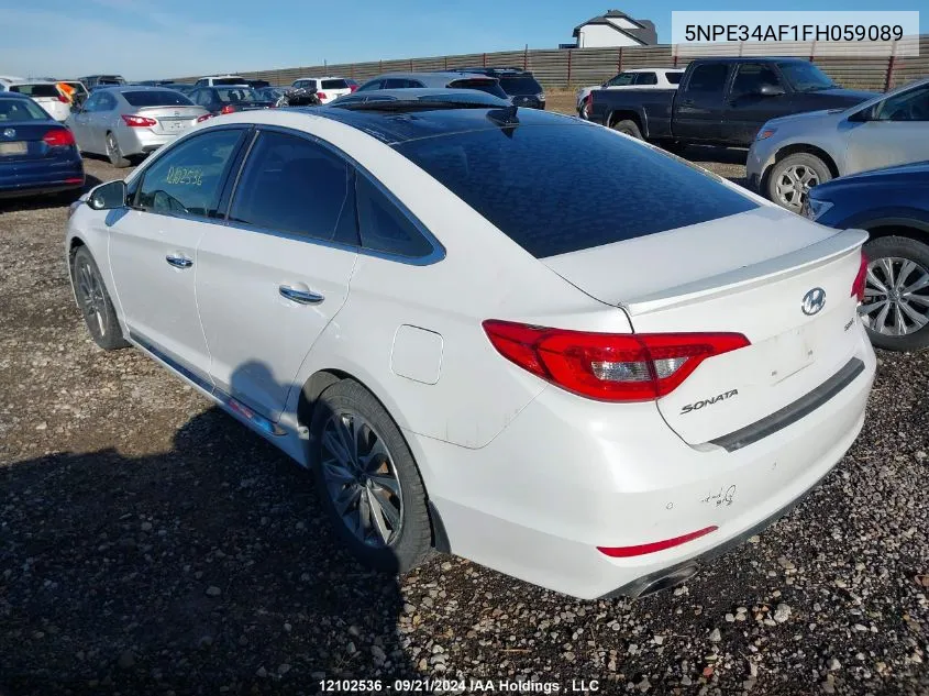 2015 Hyundai Sonata Sport VIN: 5NPE34AF1FH059089 Lot: 12102536