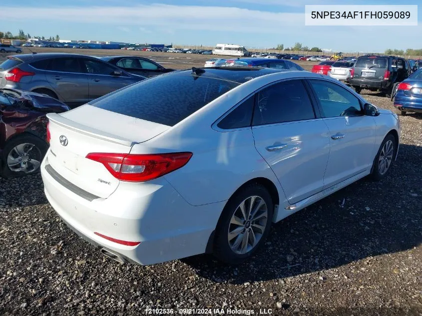 2015 Hyundai Sonata Sport VIN: 5NPE34AF1FH059089 Lot: 12102536