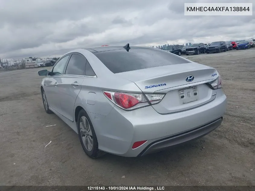 2015 Hyundai Sonata Hybrid/Limited VIN: KMHEC4A4XFA138844 Lot: 12115143