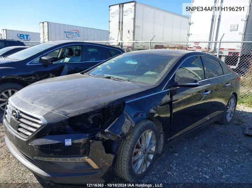 2015 Hyundai Sonata Limited VIN: 5NPE34AF1FH196291 Lot: 12116363