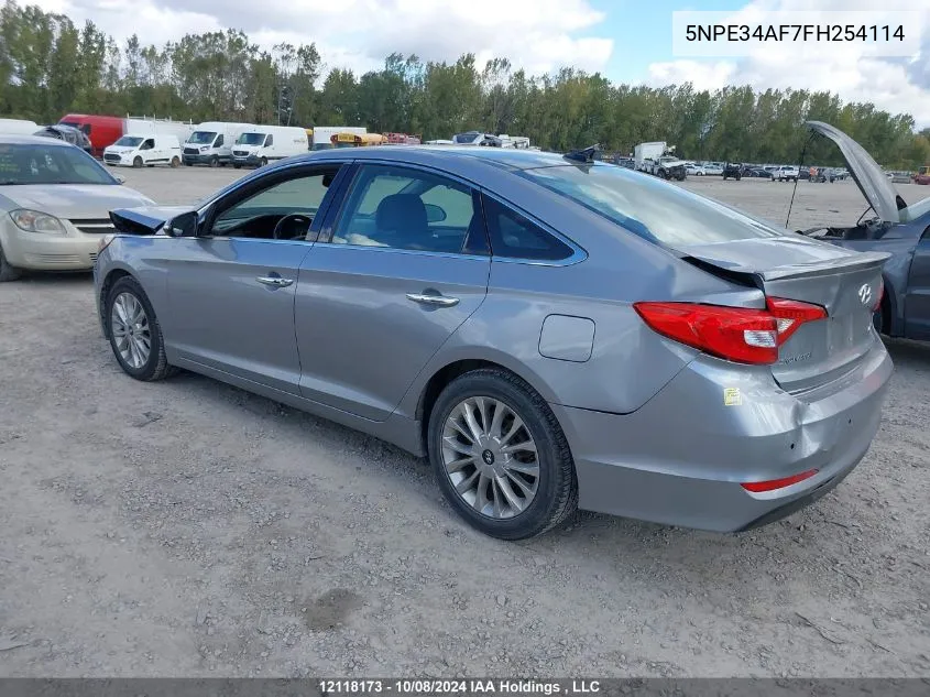 2015 Hyundai Sonata VIN: 5NPE34AF7FH254114 Lot: 12118173