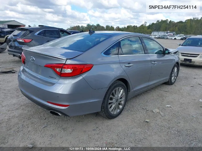 2015 Hyundai Sonata VIN: 5NPE34AF7FH254114 Lot: 12118173