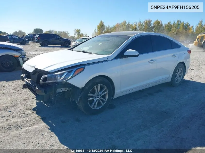 2015 Hyundai Sonata Se VIN: 5NPE24AF9FH156205 Lot: 12119063