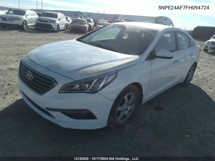 5NPE24AF7FH094724 2015 Hyundai Sonata Gls