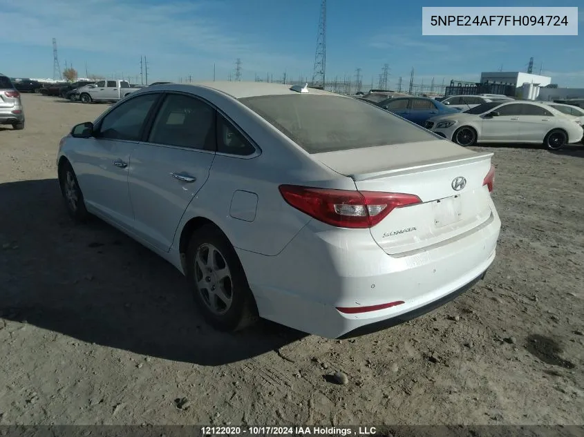 5NPE24AF7FH094724 2015 Hyundai Sonata Gls