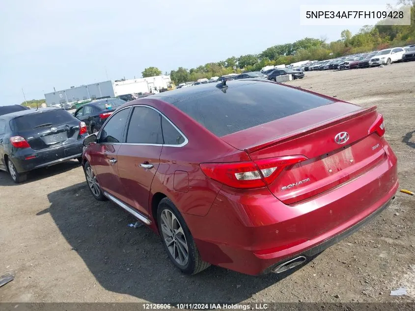 2015 Hyundai Sonata Sport/Limited VIN: 5NPE34AF7FH109428 Lot: 12126606