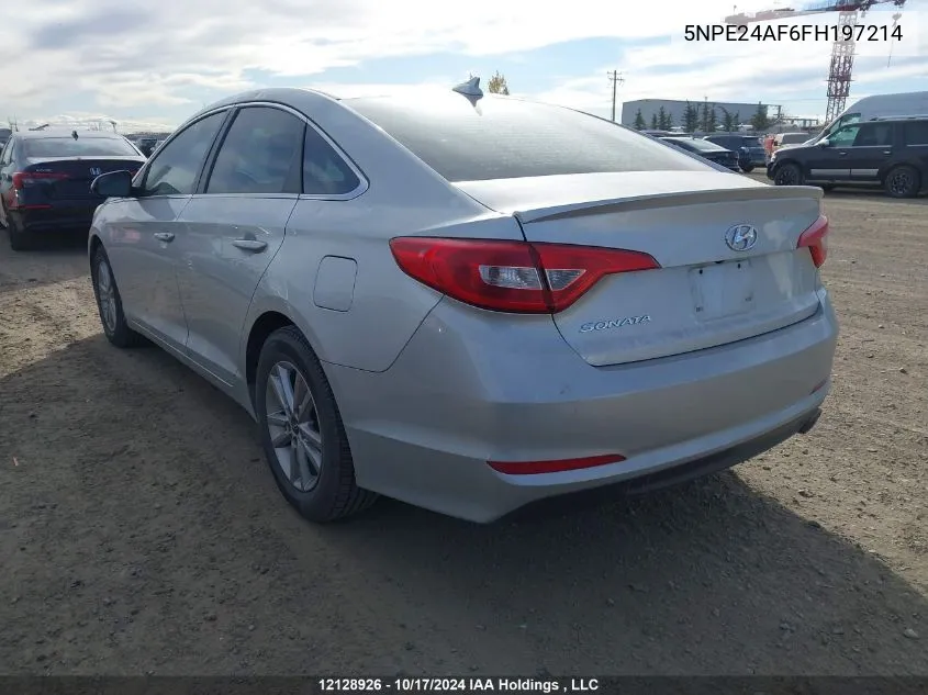 2015 Hyundai Sonata Gl VIN: 5NPE24AF6FH197214 Lot: 12128926