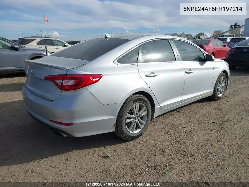 2015 Hyundai Sonata Gl VIN: 5NPE24AF6FH197214 Lot: 12128926