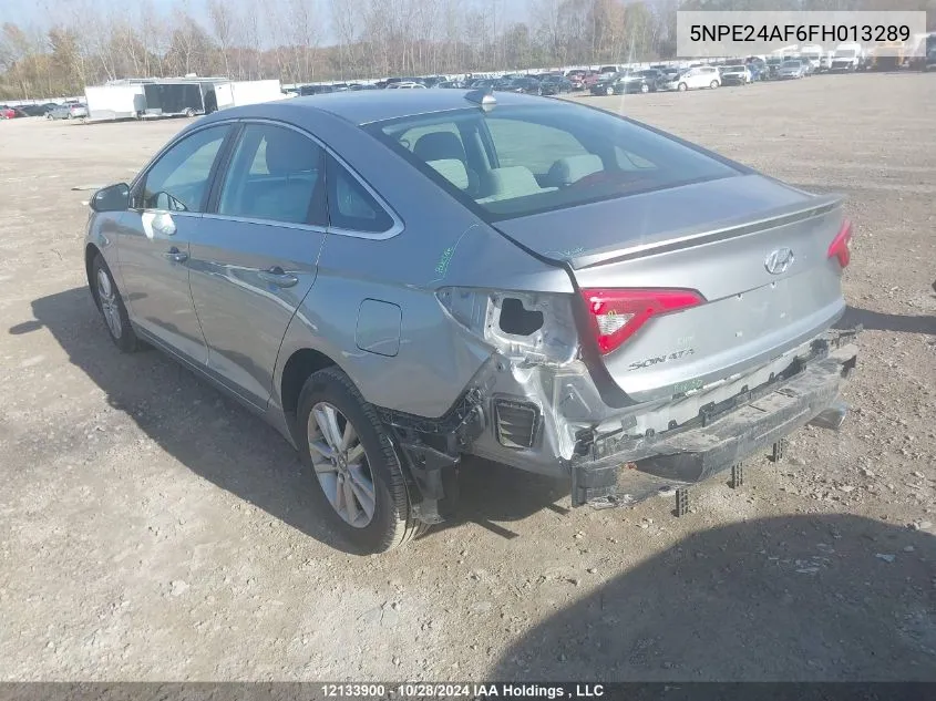 2015 Hyundai Sonata VIN: 5NPE24AF6FH013289 Lot: 12133900